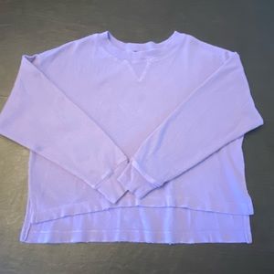 Forever 21 Light Purple Long Sleeve Waffle Shirt